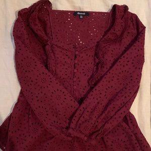 Madewell Eyelet blouse